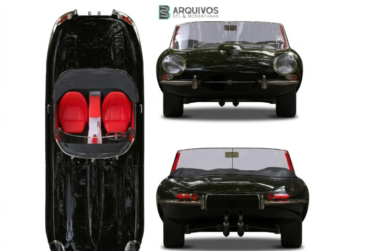 Modelo 3D STL - Jaguar e type Roadster(1962 Jaguar XKE Series I 3.8) — foto 3